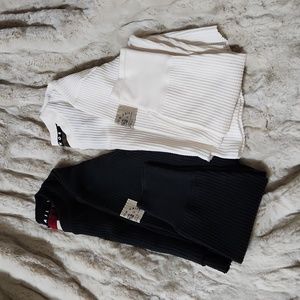 Flag Nor Fail WOMEN'S FOREVER WAFFLE KNIT CROP - BLACK & BONE